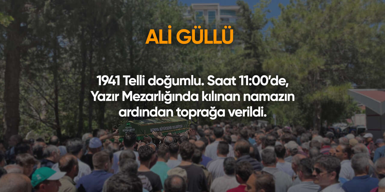 Konya'da bugün vefat edenler | 26 Mart 2026 15